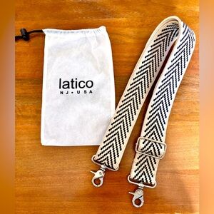Latico Black and White Strap